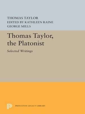 cover image of Thomas Taylor, the Platonist